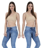 FEMULA Sindhu High Coverage, Low Impact, Non-Padded, Stretch Cotton Sports Vest Bra for Girls & Women