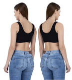 FEMULA Sindhu High Coverage, Low Impact, Non-Padded, Stretch Cotton Sports Vest Bra for Girls & Women