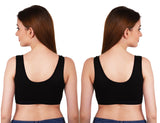 FEMULA Sindhu High Coverage, Low Impact, Non-Padded, Stretch Cotton Sports Vest Bra for Girls & Women