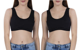 FEMULA Sindhu High Coverage, Low Impact, Non-Padded, Stretch Cotton Sports Vest Bra for Girls & Women