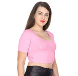 ANJALI All Weather Half Sleeves Cotton Blouse ( Pink Colour )