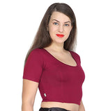 ANJALI All Weather Half Sleeves Cotton Blouse ( Purple Colour )