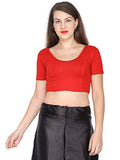 ANJALI All Weather Half Sleeves Cotton Blouse ( Red Colour )