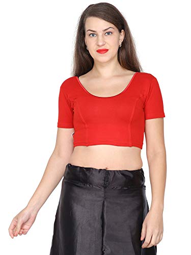 ANJALI All Weather Half Sleeves Cotton Blouse ( Red Colour )