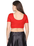 ANJALI All Weather Half Sleeves Cotton Blouse ( Red Colour )