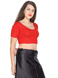 ANJALI All Weather Half Sleeves Cotton Blouse ( Red Colour )