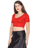 ANJALI All Weather Half Sleeves Cotton Blouse ( Red Colour )