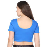 ANJALI All Weather Half Sleeves Cotton Blouse ( Royal Blue Colour )