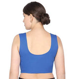 ANJALI All Weather Sleeveless Cotton Blouse ( Royal Blue Colour )