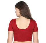 ANJALI All Weather Half Sleeves Cotton Blouse ( Rust Red Colour )