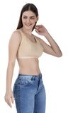 FEMULA Sania Low Impact, Non-Padded, Wirefree, Stretch Cotton Sports Vest Bra for Girls & Women