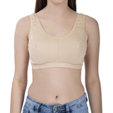 FEMULA Sania Low Impact, Non-Padded, Wirefree, Stretch Cotton Sports Vest Bra for Girls & Women