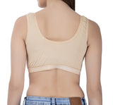 FEMULA Sania Low Impact, Non-Padded, Wirefree, Stretch Cotton Sports Vest Bra for Girls & Women