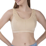 FEMULA Sania Low Impact, Non-Padded, Wirefree, Stretch Cotton Sports Vest Bra for Girls & Women