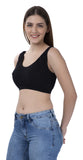 FEMULA Sania Low Impact, Non-Padded, Wirefree, Stretch Cotton Sports Vest Bra for Girls & Women