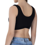 FEMULA Sania Low Impact, Non-Padded, Wirefree, Stretch Cotton Sports Vest Bra for Girls & Women