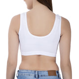 FEMULA Sania Low Impact, Non-Padded, Wirefree, Stretch Cotton Sports Vest Bra for Girls & Women