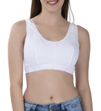 FEMULA Sania Low Impact, Non-Padded, Wirefree, Stretch Cotton Sports Vest Bra for Girls & Women