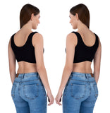 FEMULA Sania Low Impact, Non-Padded, Wirefree, Stretch Cotton Sports Vest Bra for Girls & Women ( 2Pc )