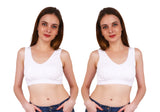 FEMULA Sania Low Impact, Non-Padded, Wirefree, Stretch Cotton Sports Vest Bra for Girls & Women ( 2Pc )