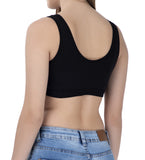 FEMULA Sindhu High Coverage, Low Impact, Non-Padded, Stretch Cotton Sports Vest Bra for Girls & Women