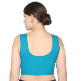 ANJALI All Weather Sleeveless Cotton Blouse ( Sky Blue Colour )