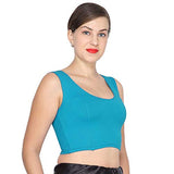 ANJALI All Weather Sleeveless Cotton Blouse ( Sky Blue Colour )