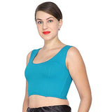 ANJALI All Weather Sleeveless Cotton Blouse ( Sky Blue Colour )