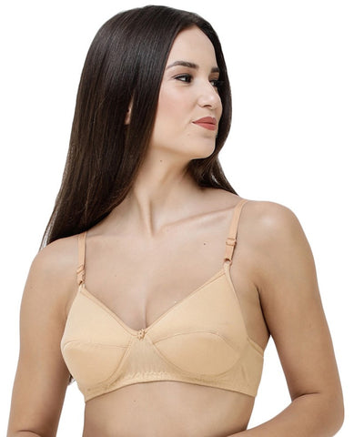 FEMULA Monika T-Shirt Lightly Padded Bra for Women & Girls (SKIN COLOR)